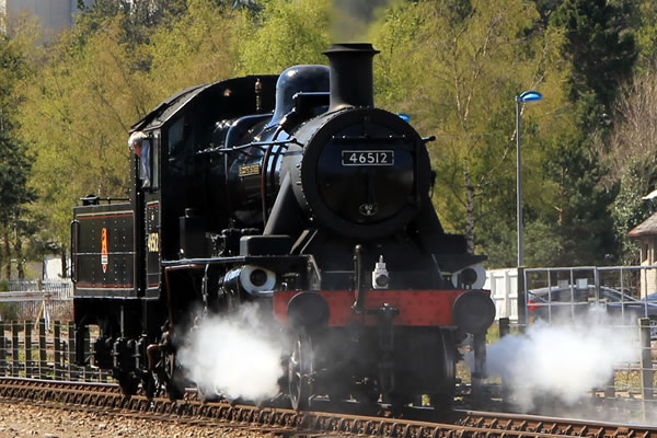 Steam Locomotive Ivatt 46512 Strathspey Railway Shed 60b